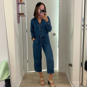 Levi’s Cropped Denim Jumpsuit - Size XS